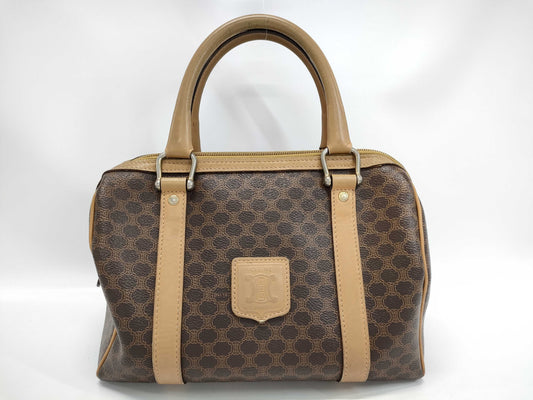 CELINE Macadam PVC Triomphe Mini Boston Bag Handbag