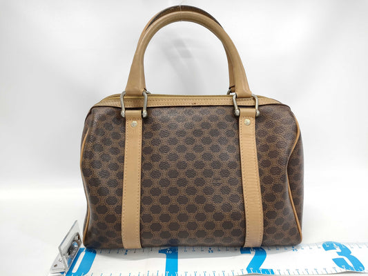 CELINE Macadam PVC Triomphe Mini Boston Bag Handbag