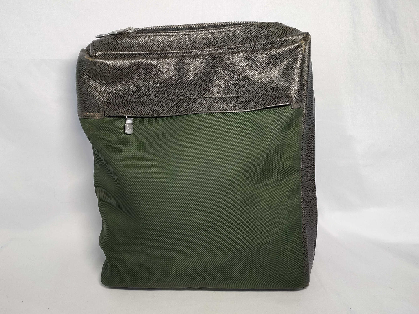 LOUIS VUITTON M30912 Taiga ID-Louis Vuitton Leather Taiga Sayan Messenger Bag 30cm SHW #BA1005 Shoulder Bag