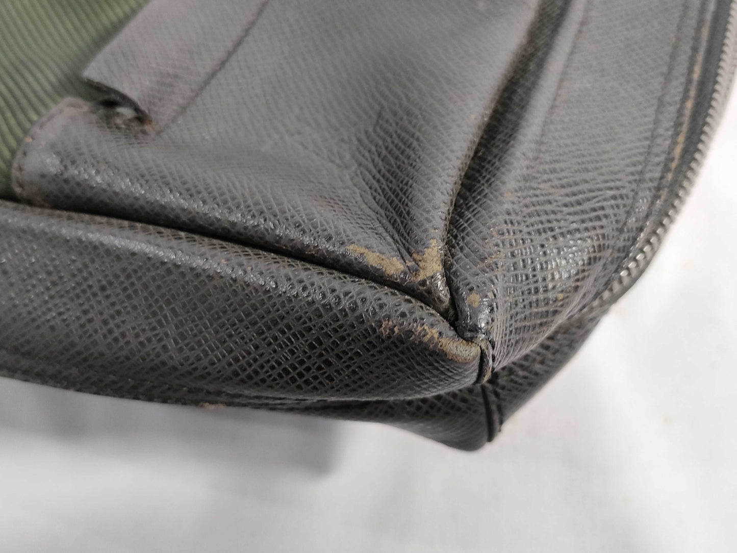 LOUIS VUITTON M30912 Taiga ID-Louis Vuitton Leather Taiga Sayan Messenger Bag 30cm SHW #BA1005 Shoulder Bag