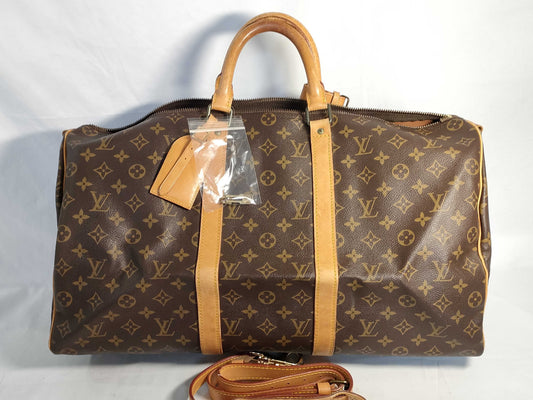 LOUIS VUITTON M41416 Monogram Louis Vuitton Monogram Keepall Bandouliere 50 M41416 SD051 Brown Boston Bag