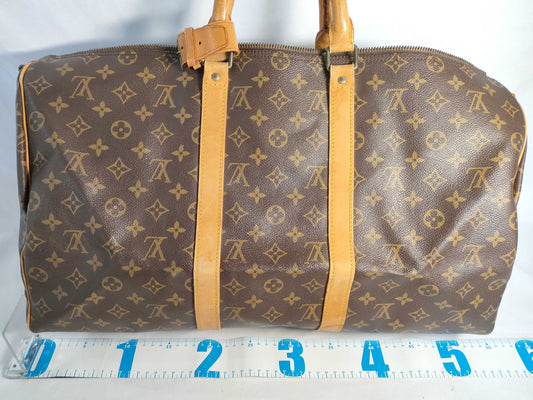 LOUIS VUITTON M41416 Monogram Louis Vuitton Monogram Keepall Bandouliere 50 M41416 SD051 Brown Boston Bag