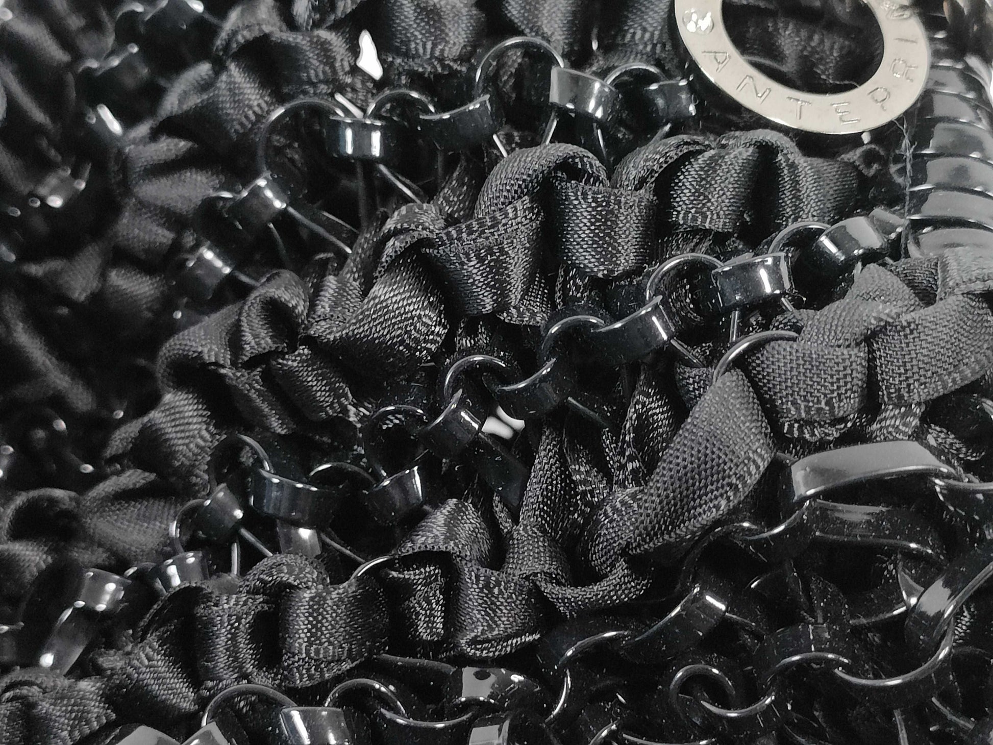 ANTEPRIMA ANTEPRIMA Wire Bag Tote Bag Black with Ribbon Charm Handbag