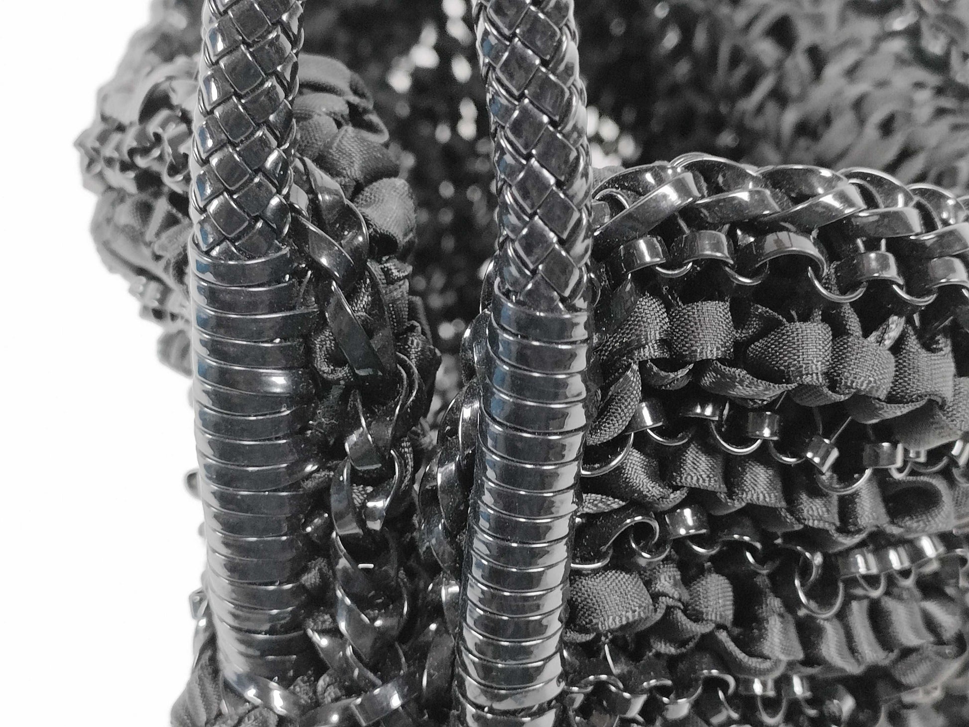 ANTEPRIMA ANTEPRIMA Wire Bag Tote Bag Black with Ribbon Charm Handbag