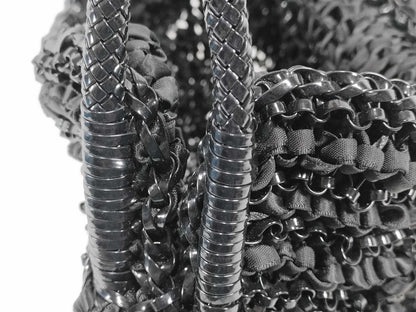 ANTEPRIMA ANTEPRIMA Wire Bag Tote Bag Black with Ribbon Charm Handbag