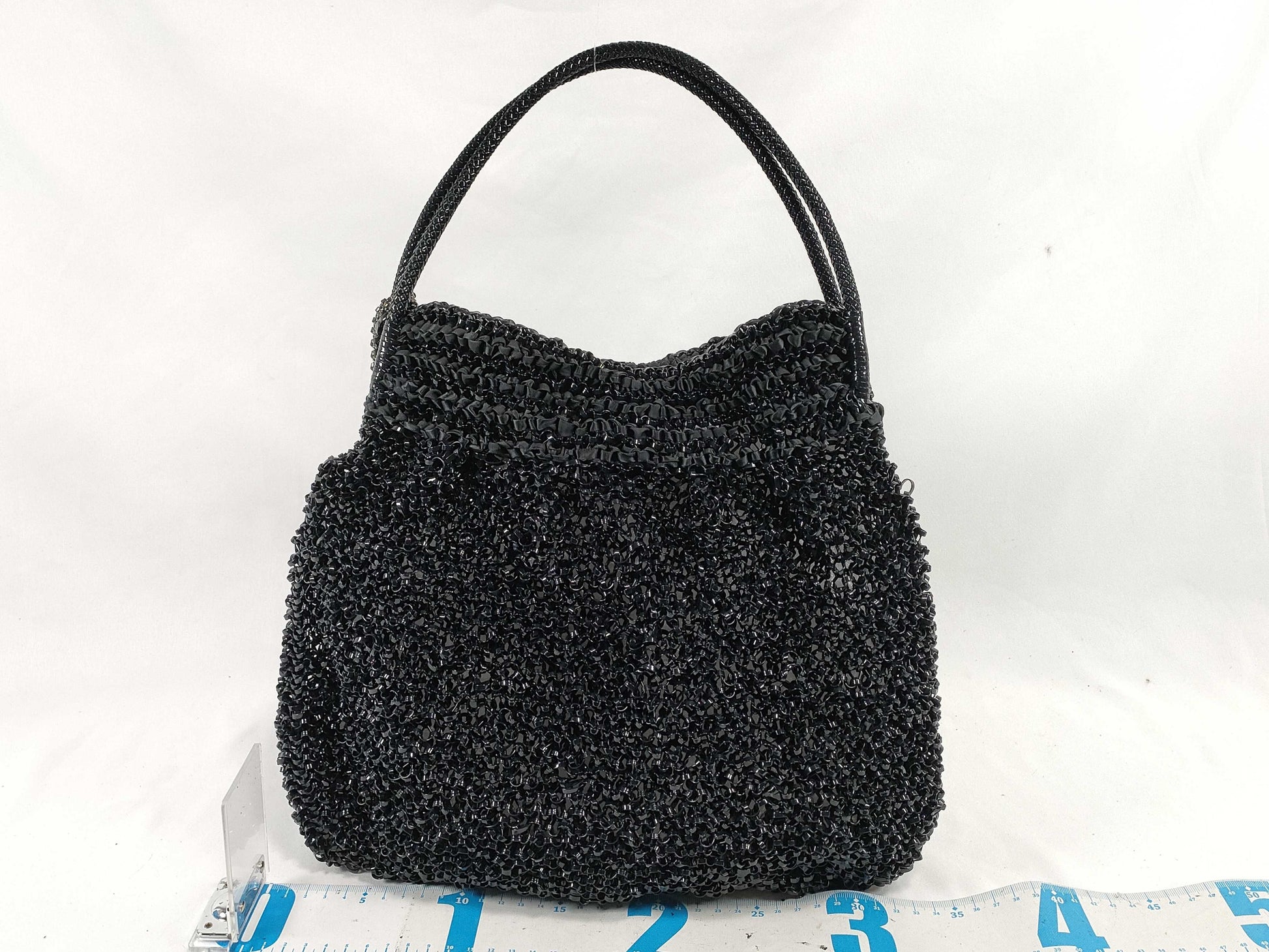 ANTEPRIMA ANTEPRIMA Wire Bag Tote Bag Black with Ribbon Charm Handbag