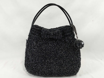 ANTEPRIMA ANTEPRIMA Wire Bag Tote Bag Black with Ribbon Charm Handbag