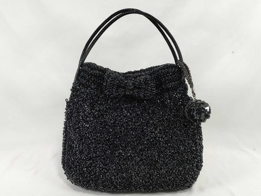 ANTEPRIMA ANTEPRIMA Wire Bag Tote Bag Black with Ribbon Charm Handbag