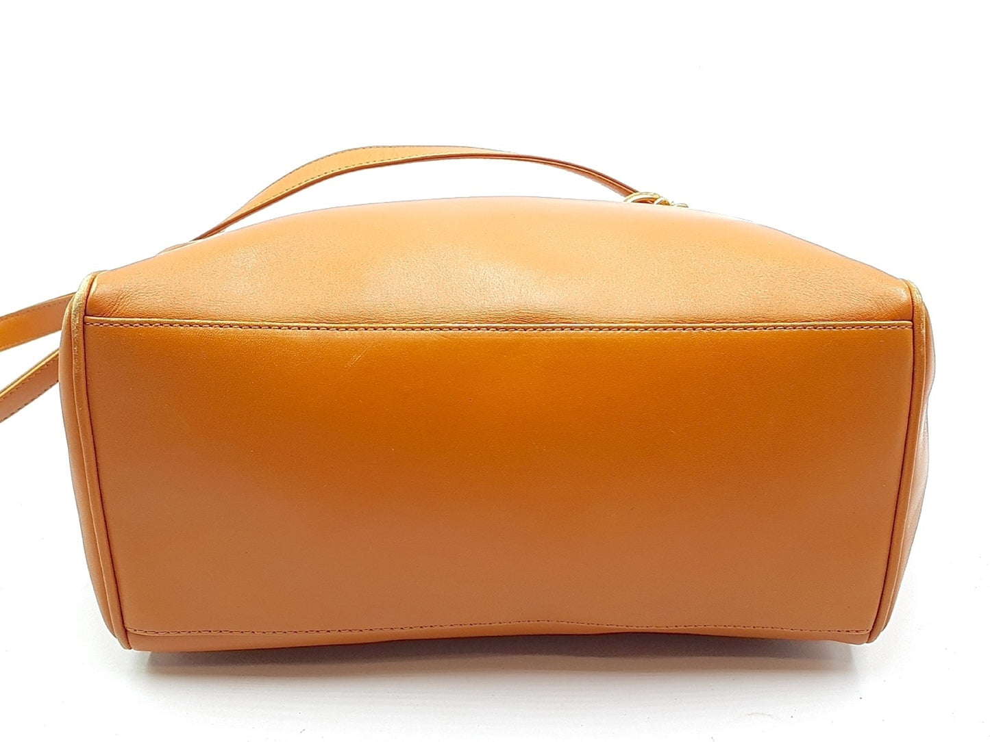 Dior 2-way leather handbag with strap and gold hardware