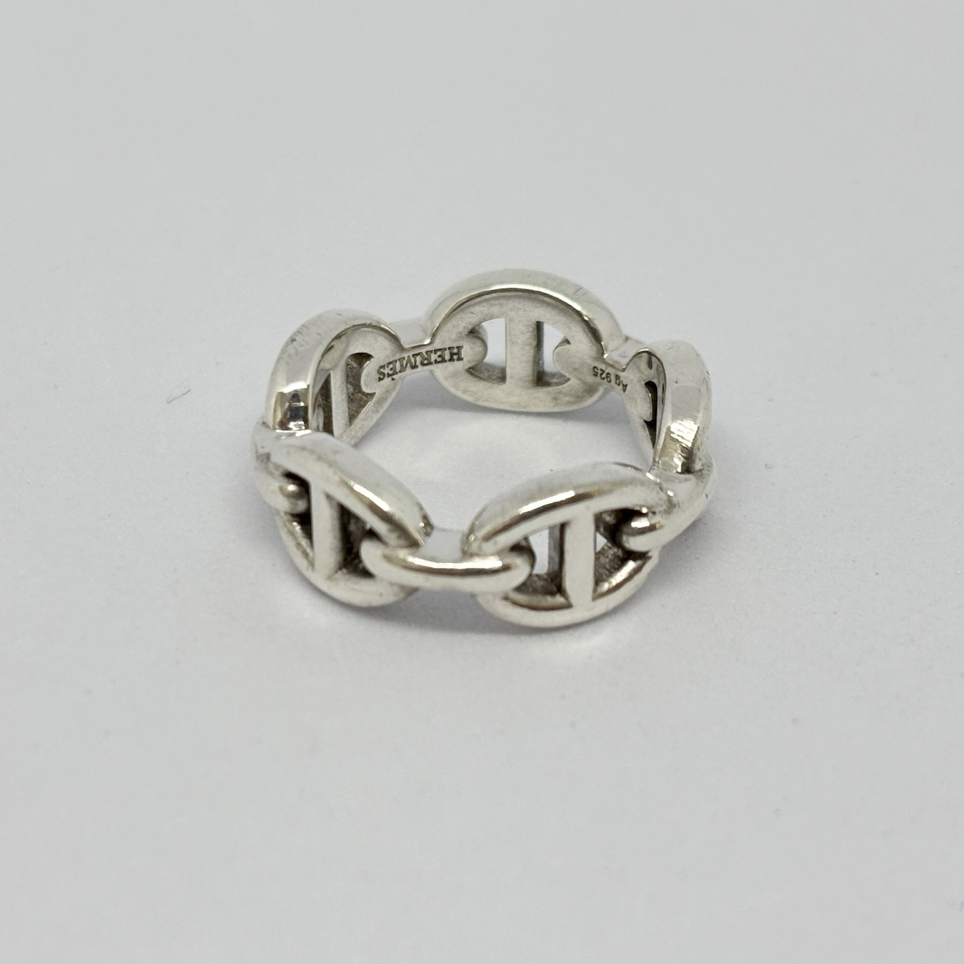 HERMES Hermes Ring Chaine d'Ancre Anchaîne 47 Ag925 Silver Ring