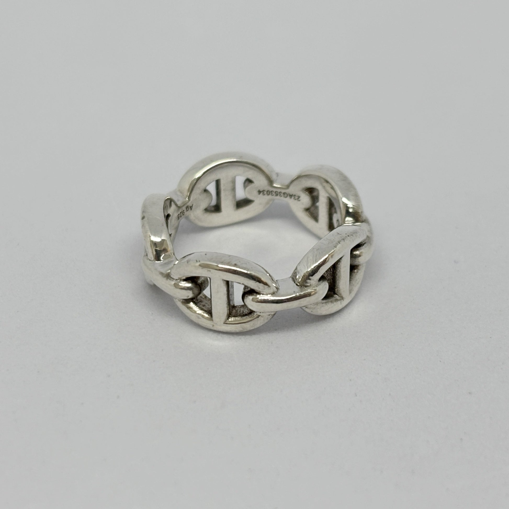 HERMES Hermes Ring Chaine d'Ancre Anchaîne 47 Ag925 Silver Ring