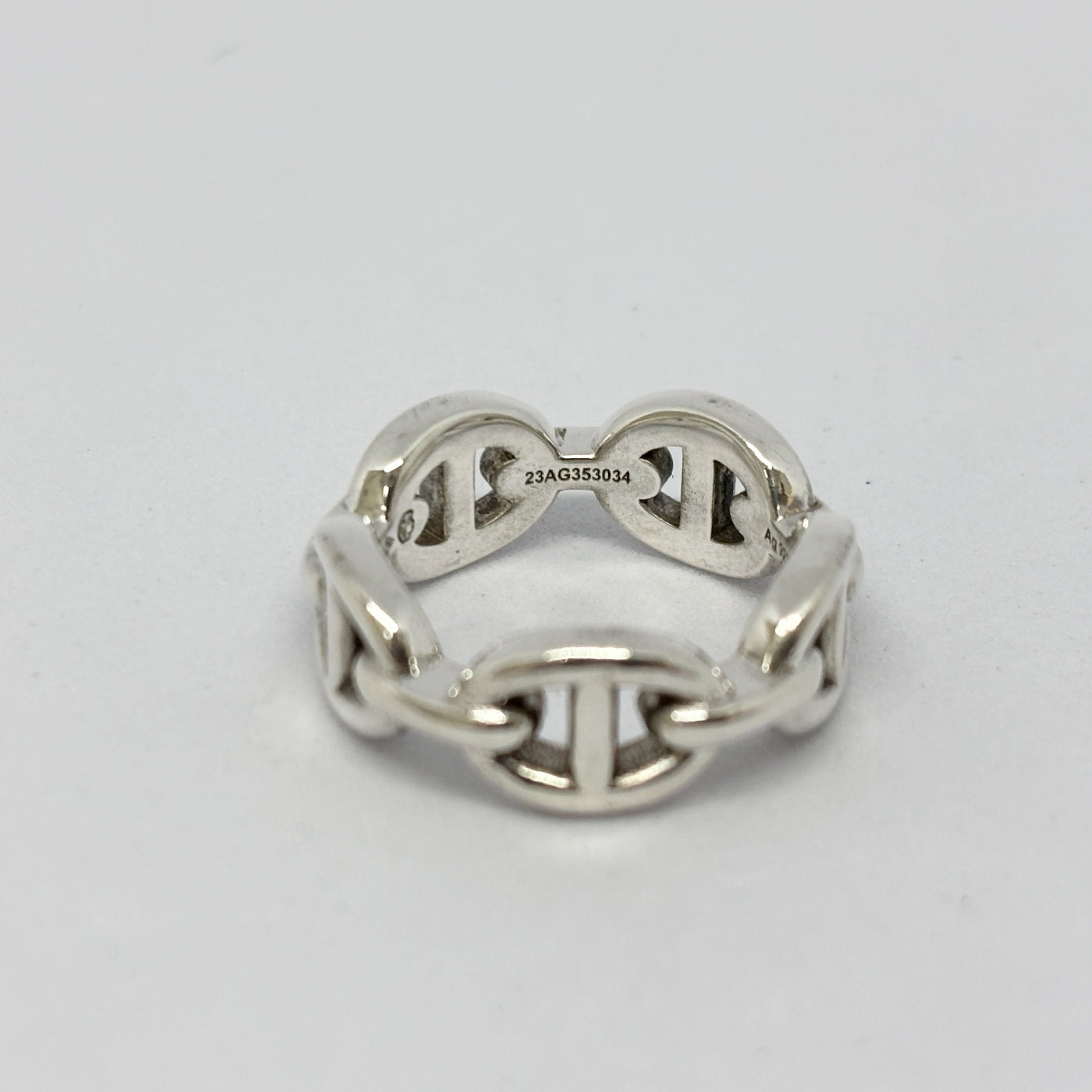 HERMES Hermes Ring Chaine d'Ancre Anchaîne 47 Ag925 Silver Ring