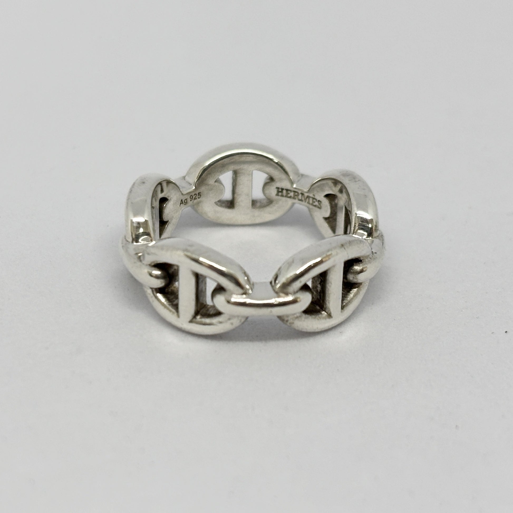 HERMES Hermes Ring Chaine d'Ancre Anchaîne 47 Ag925 Silver Ring