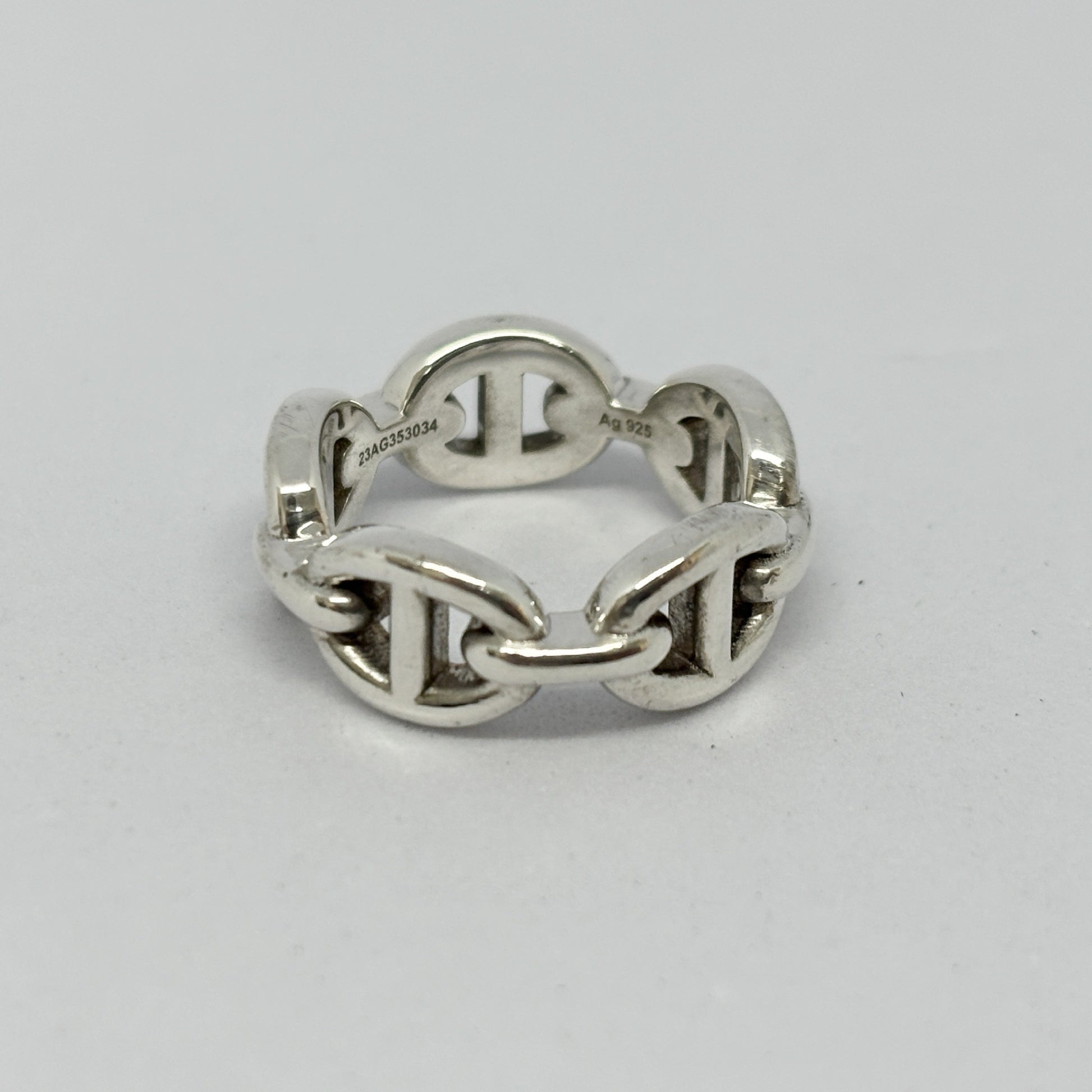 HERMES Hermes Ring Chaine d'Ancre Anchaîne 47 Ag925 Silver Ring