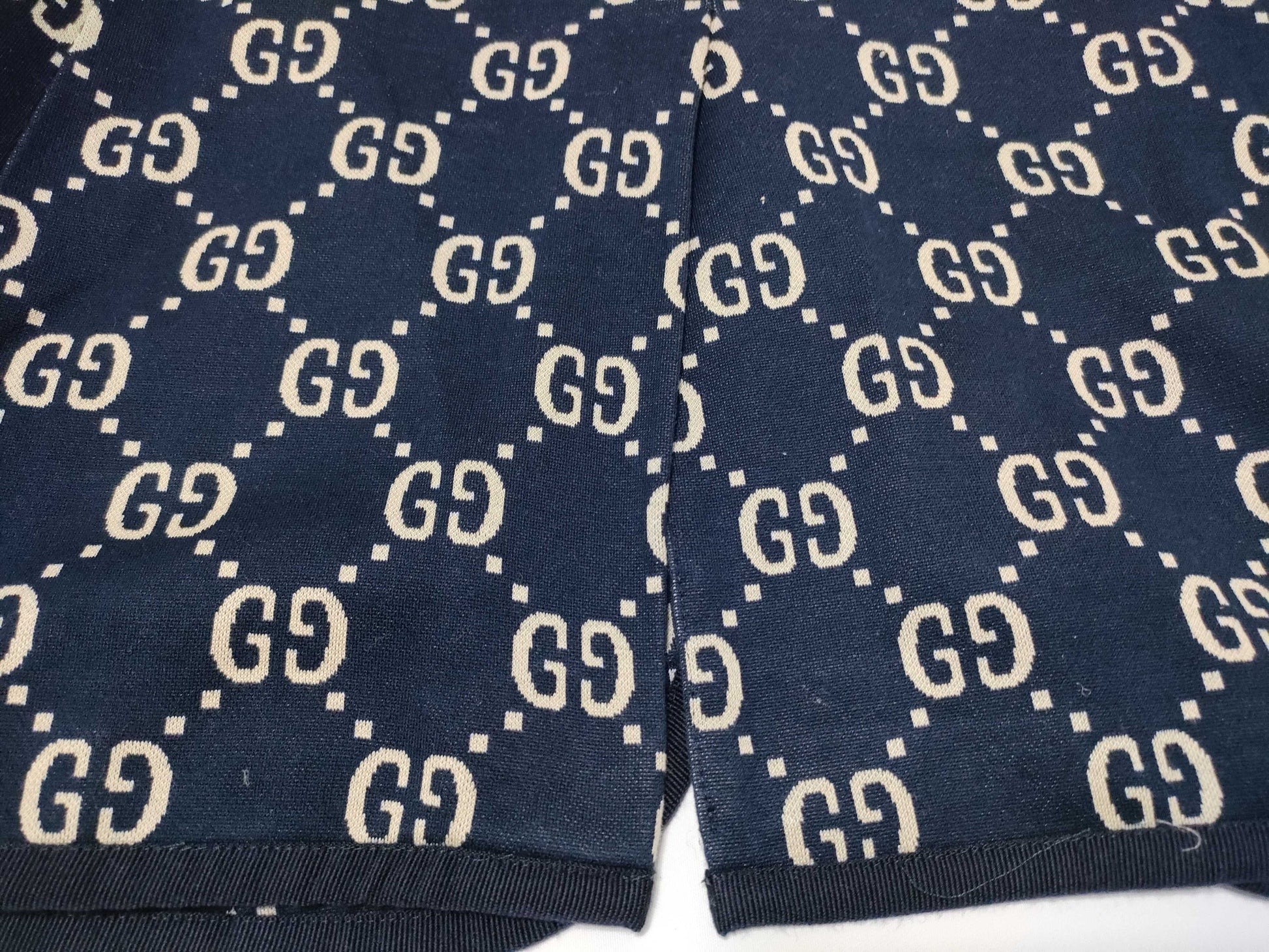 GUCCI Men's Navy GG Logo Tailored Jacket, Size XL, Excellent Condition, Unused