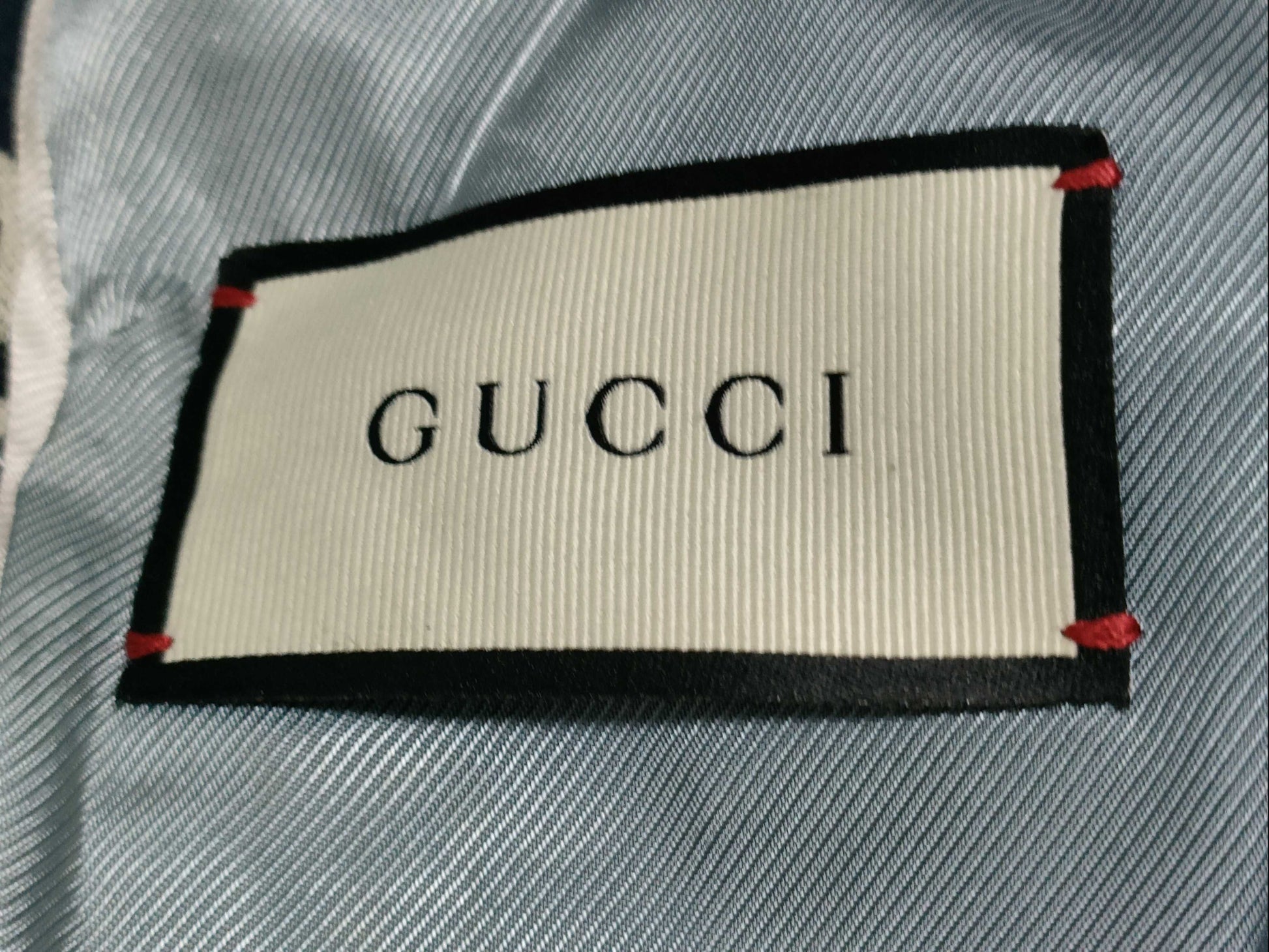 GUCCI Men's Navy GG Logo Tailored Jacket, Size XL, Excellent Condition, Unused