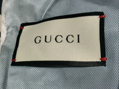 GUCCI Men's Navy GG Logo Tailored Jacket, Size XL, Excellent Condition, Unused