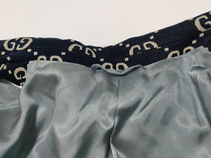 GUCCI Men's Navy GG Logo Tailored Jacket, Size XL, Excellent Condition, Unused