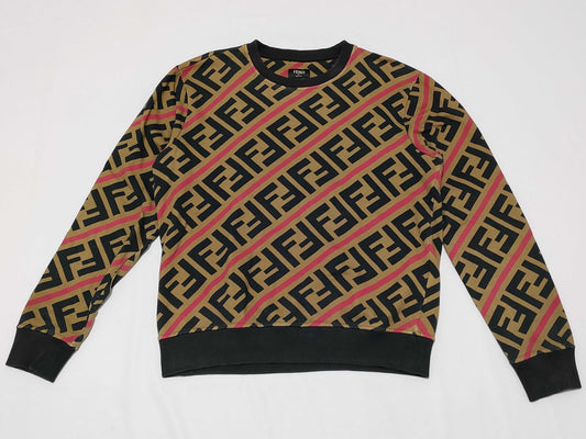FENDI Zucca print sweatshirt for men, current tag.