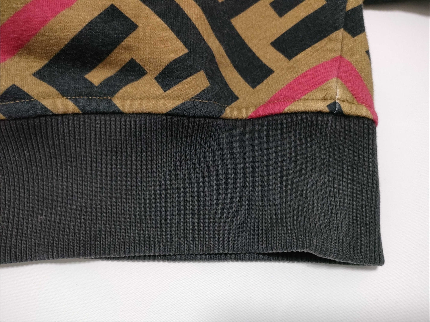 FENDI Zucca print sweatshirt for men, current tag.