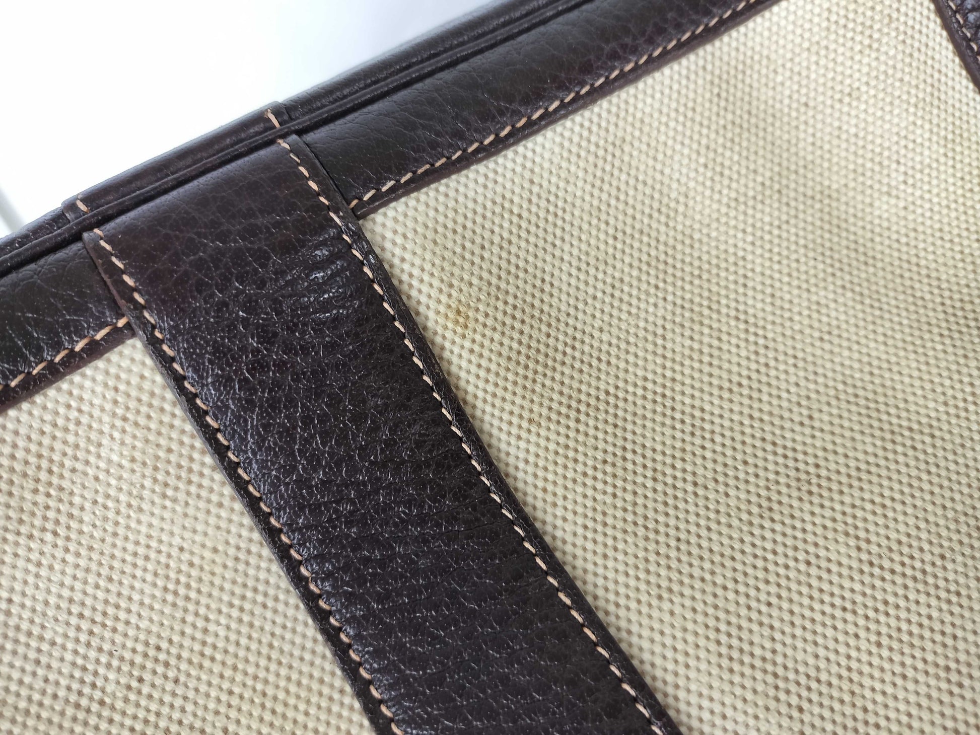 HERMES Garden Party PM Canvas Tote Bag in Ivory with V Stamp