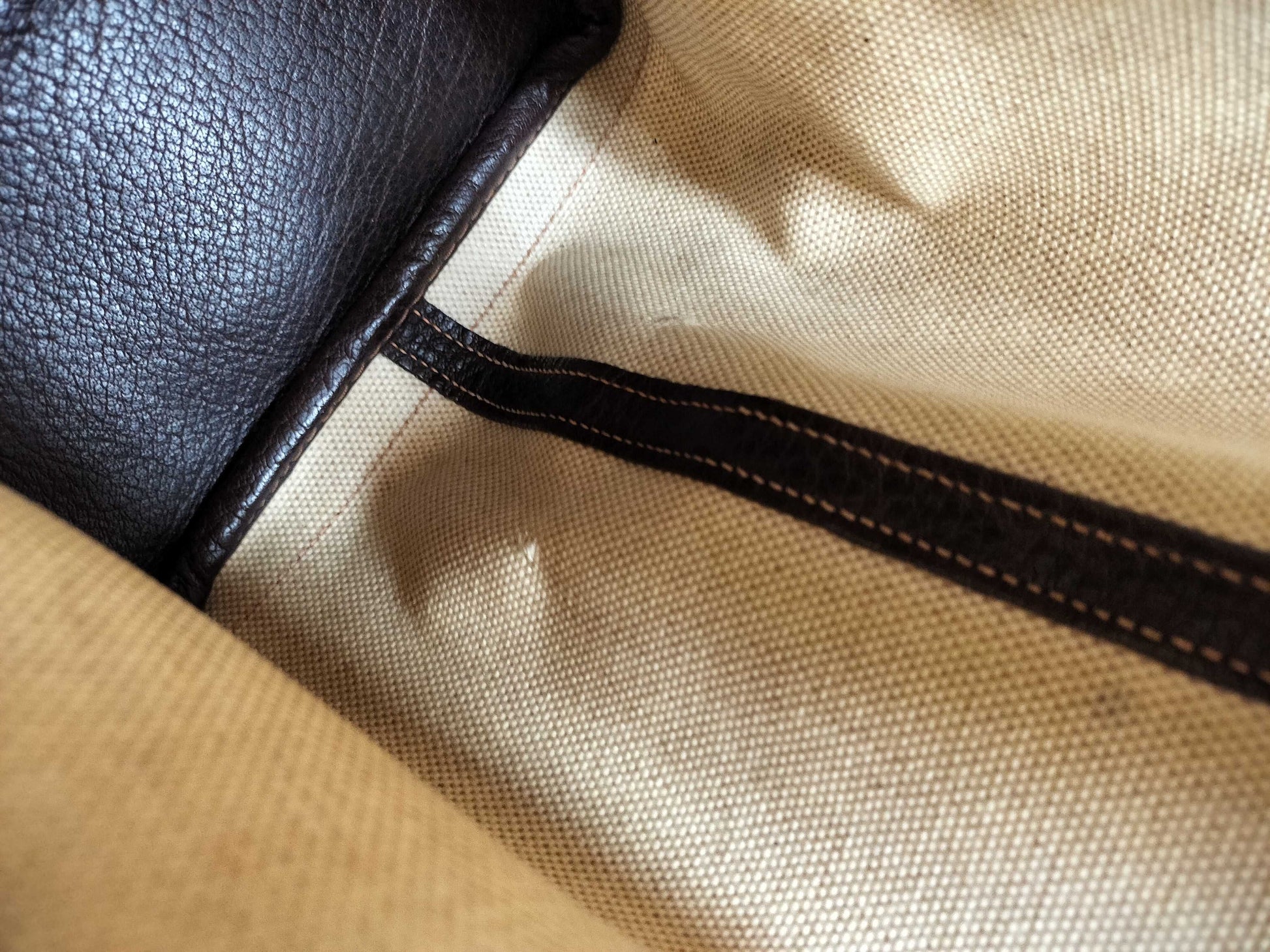 HERMES Garden Party PM Canvas Tote Bag in Ivory with V Stamp