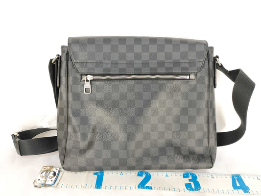 LOUIS VUITTON N41272 Damier Graphite LV Damier Graphite District MM N41272 Shoulder Bag