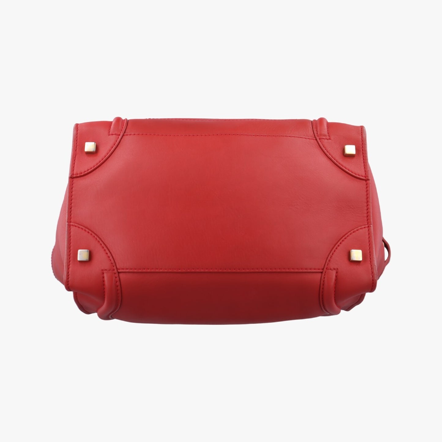 CELINE Luggage Mini Shopper Red Leather F-UP-0181 Handbag