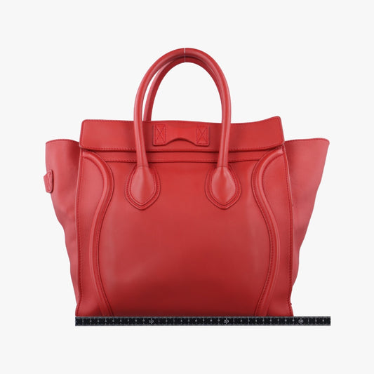 CELINE Luggage Mini Shopper Red Leather F-UP-0181 Handbag