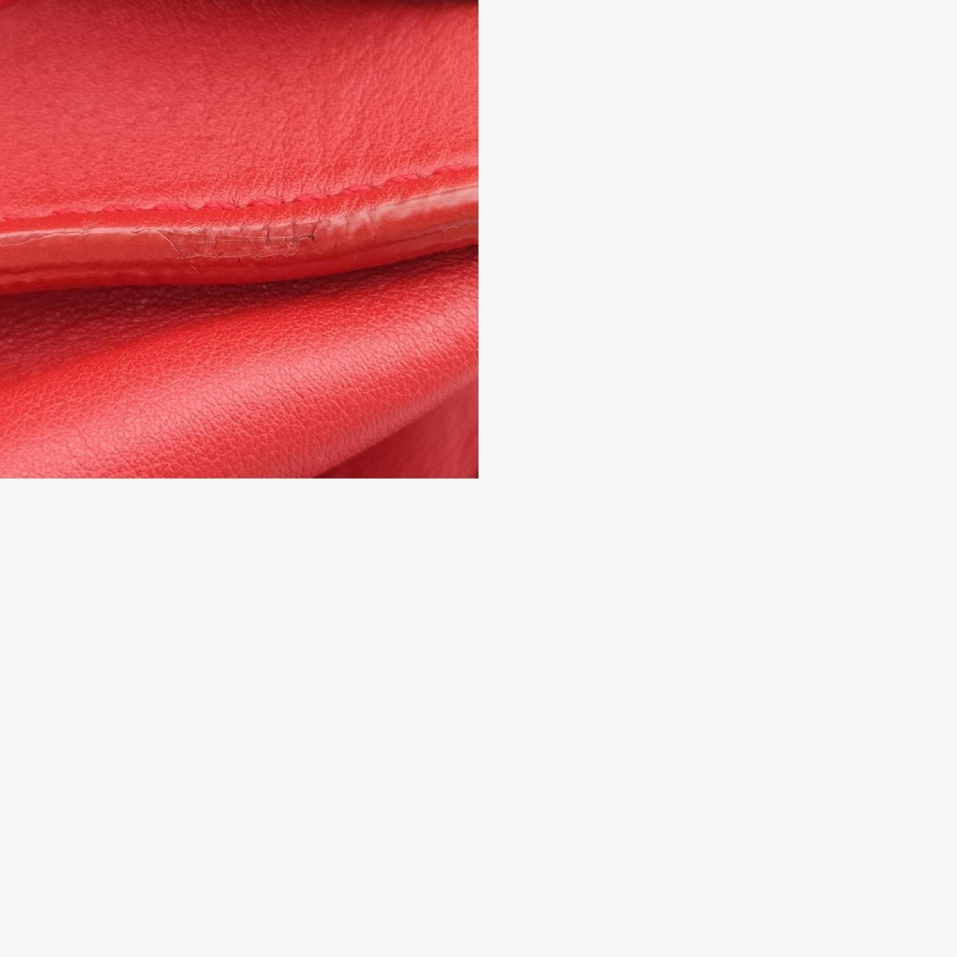 CELINE Luggage Mini Shopper Red Leather F-UP-0181 Handbag
