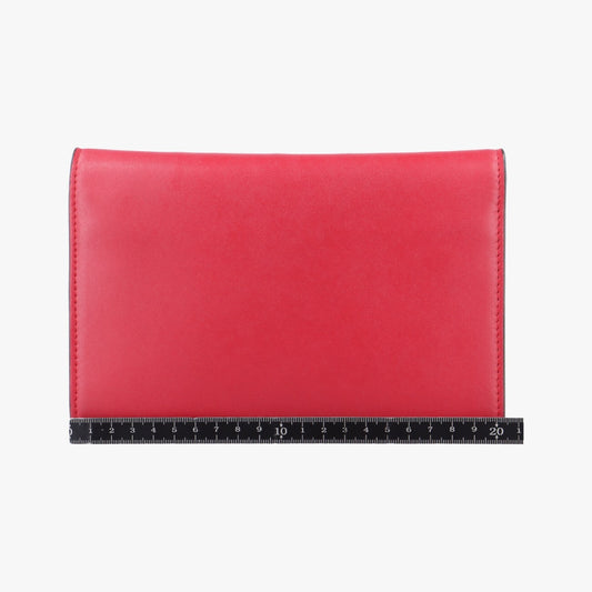 FENDI F Is Red Leather Shoulder Bag 8BS0068BS006 A386 188-8241