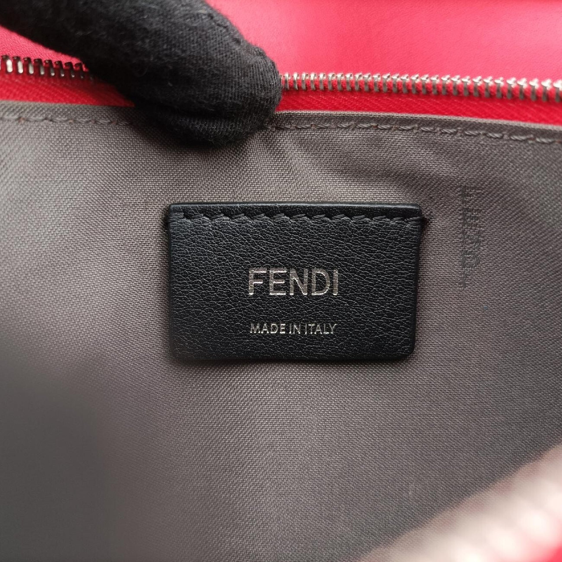 FENDI F Is Red Leather Shoulder Bag 8BS0068BS006 A386 188-8241