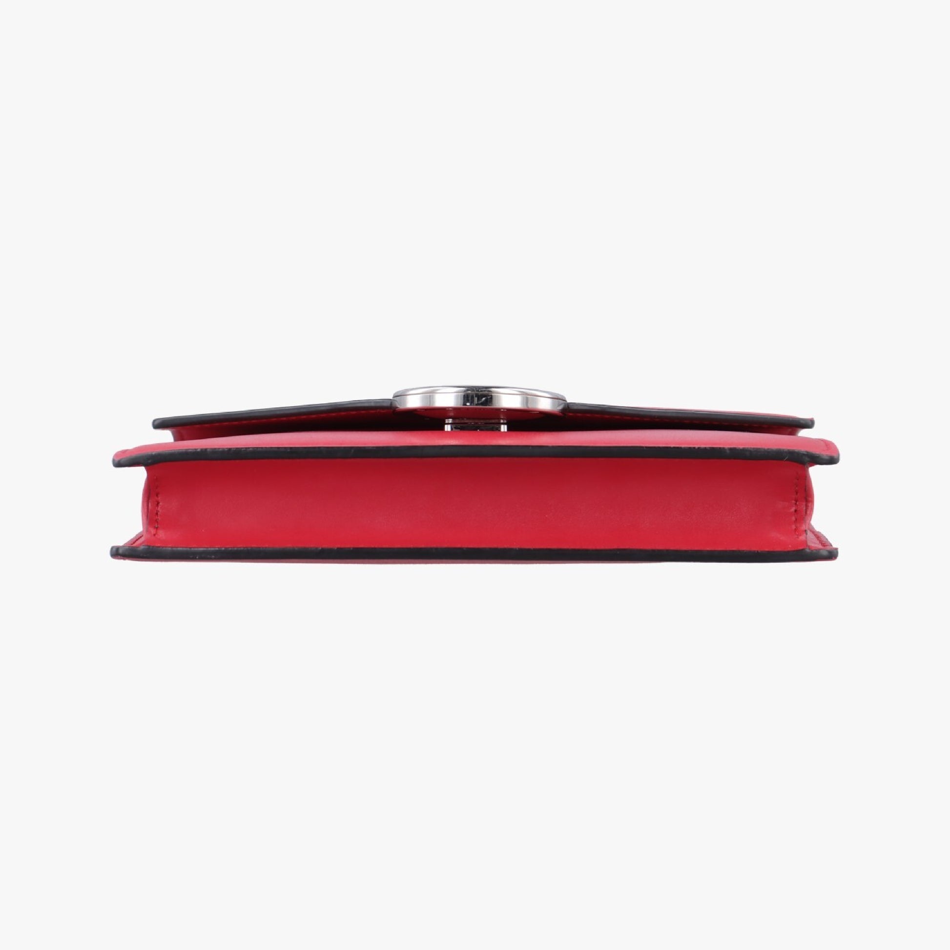 FENDI F Is Red Leather Shoulder Bag 8BS0068BS006 A386 188-8241
