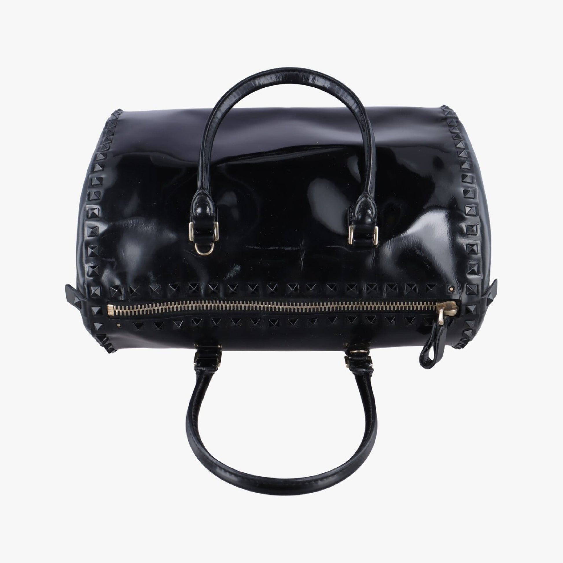 VALENTINO Rockstud Black Patent Shoulder Bag 
