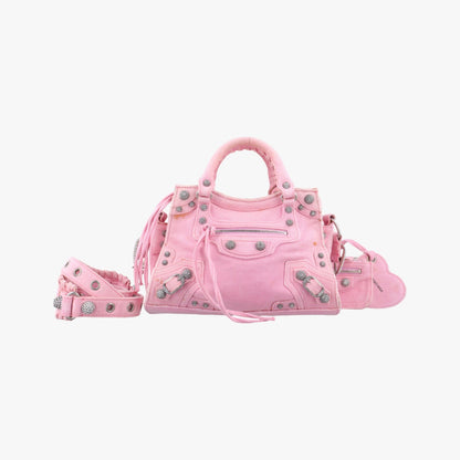 BALENCIAGA Neo Cagoule XS Pink Denim Shoulder Bag 700940.5809.R.562481