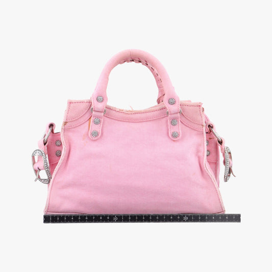 BALENCIAGA Neo Cagoule XS Pink Denim Shoulder Bag 700940.5809.R.562481