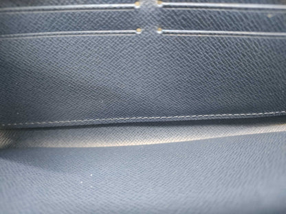LOUIS VUITTON Monogram Denim Zippy Wallet, Blue, Round Zipper, Long Wallet