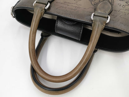 Berluti Toujours Gulliver Shoulder Mini Tote Handbag Calligraphy Handbag