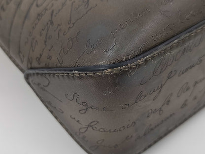 Berluti Toujours Gulliver Shoulder Mini Tote Handbag Calligraphy Handbag