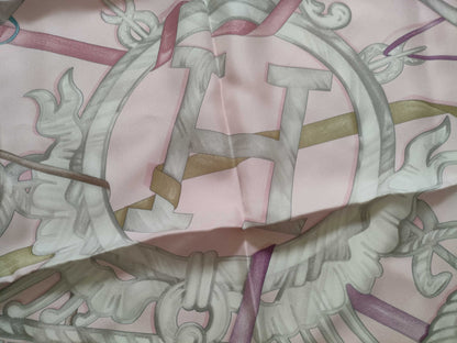 HERMES Carré 90 ATTRAPE TES REVES Catch Your Dream Pink Silk Other Accessories