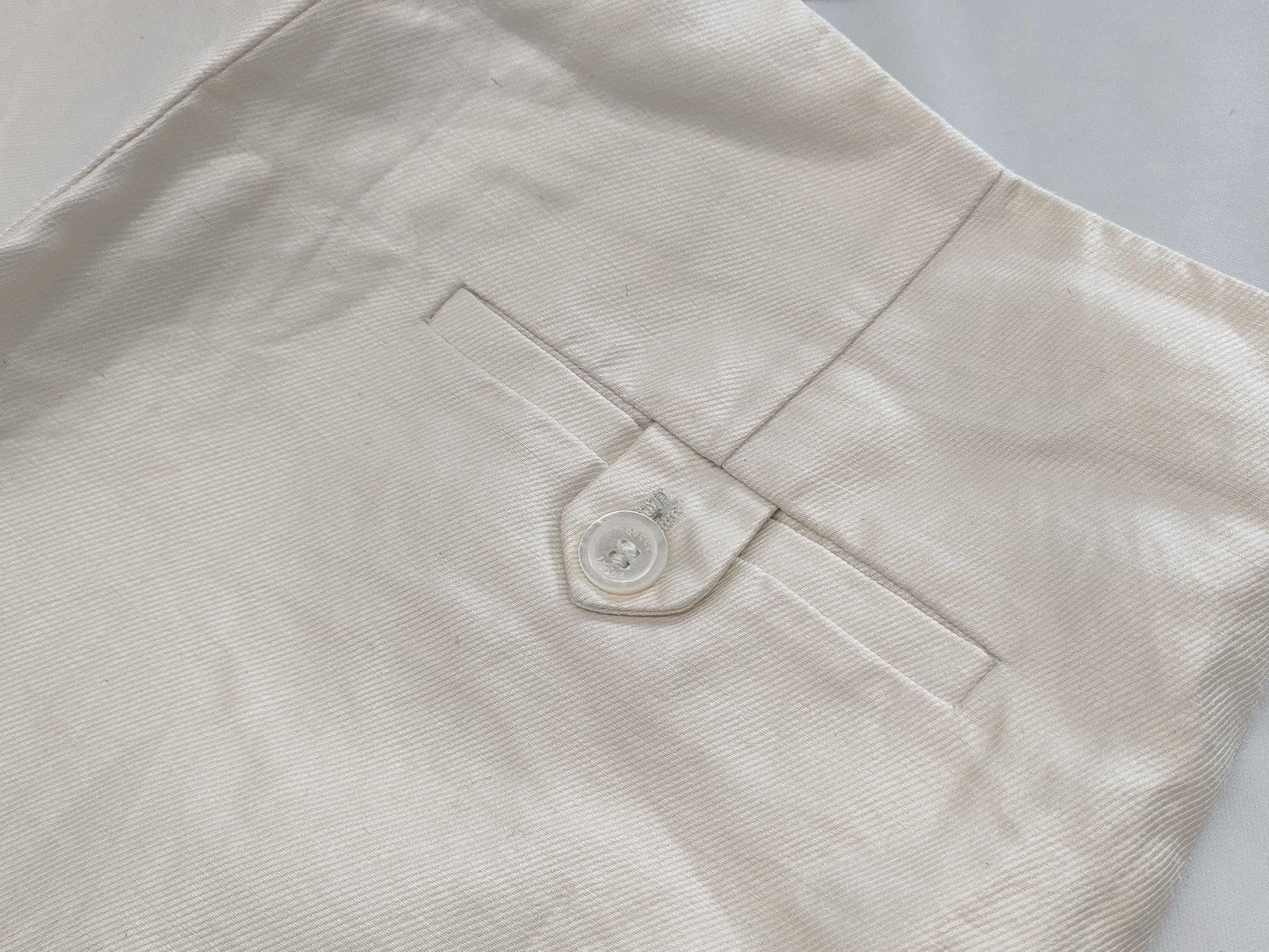 GUCCI Pants 03AW Linen x Silk White 128827 Size 38 Pants
