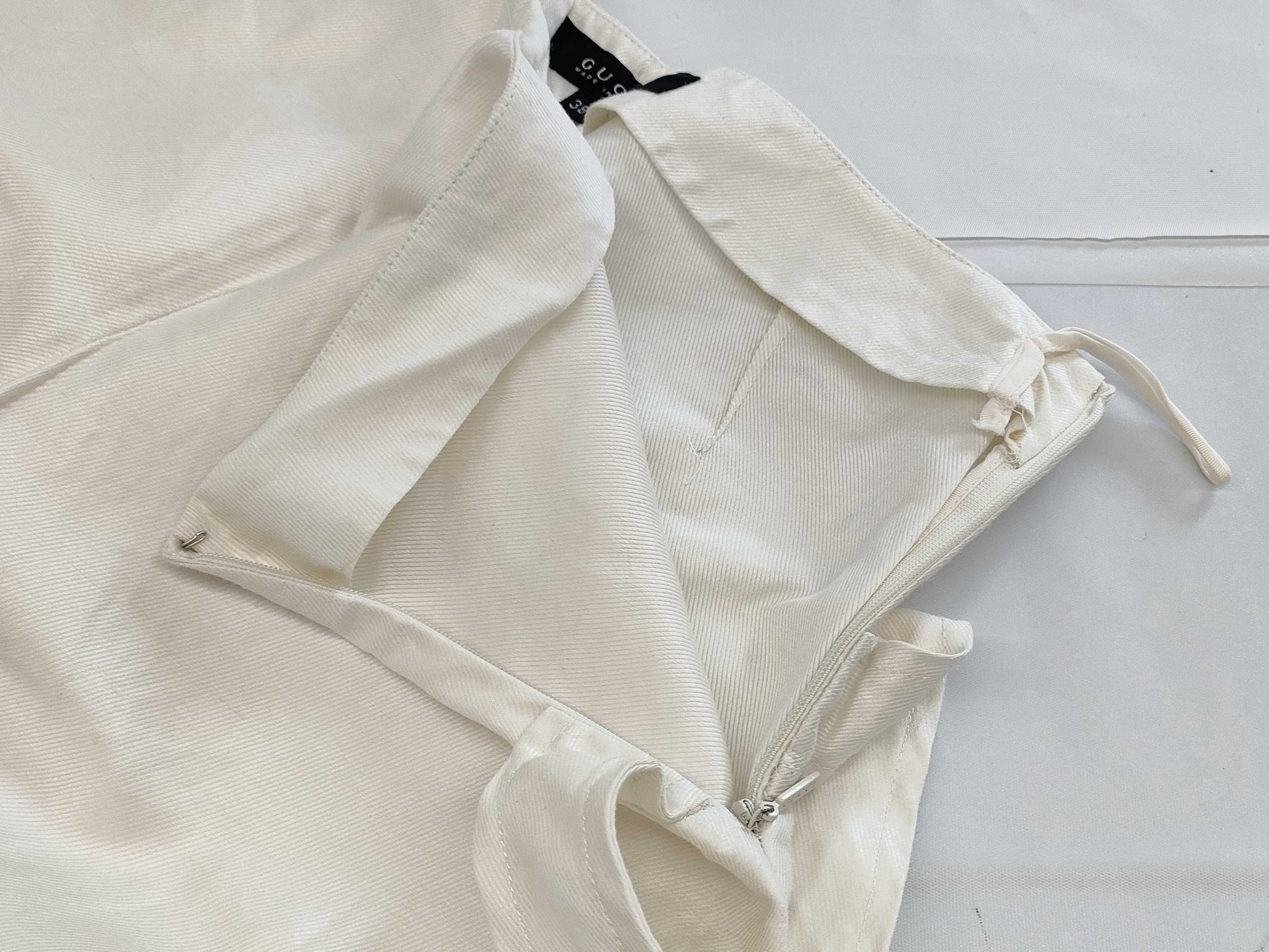 GUCCI Pants 03AW Linen x Silk White 128827 Size 38 Pants