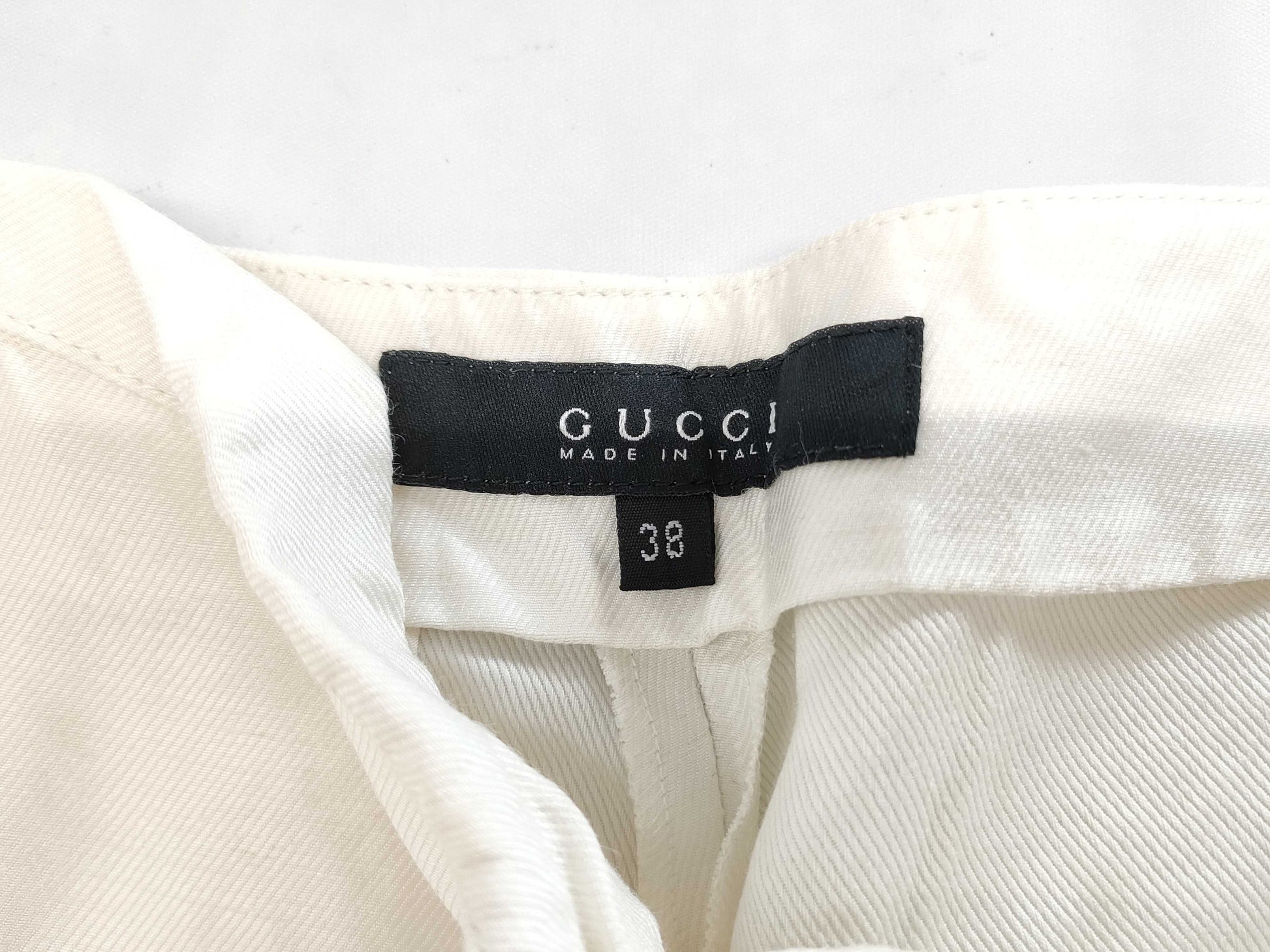 GUCCI Pants 03AW Linen x Silk White 128827 Size 38 Pants