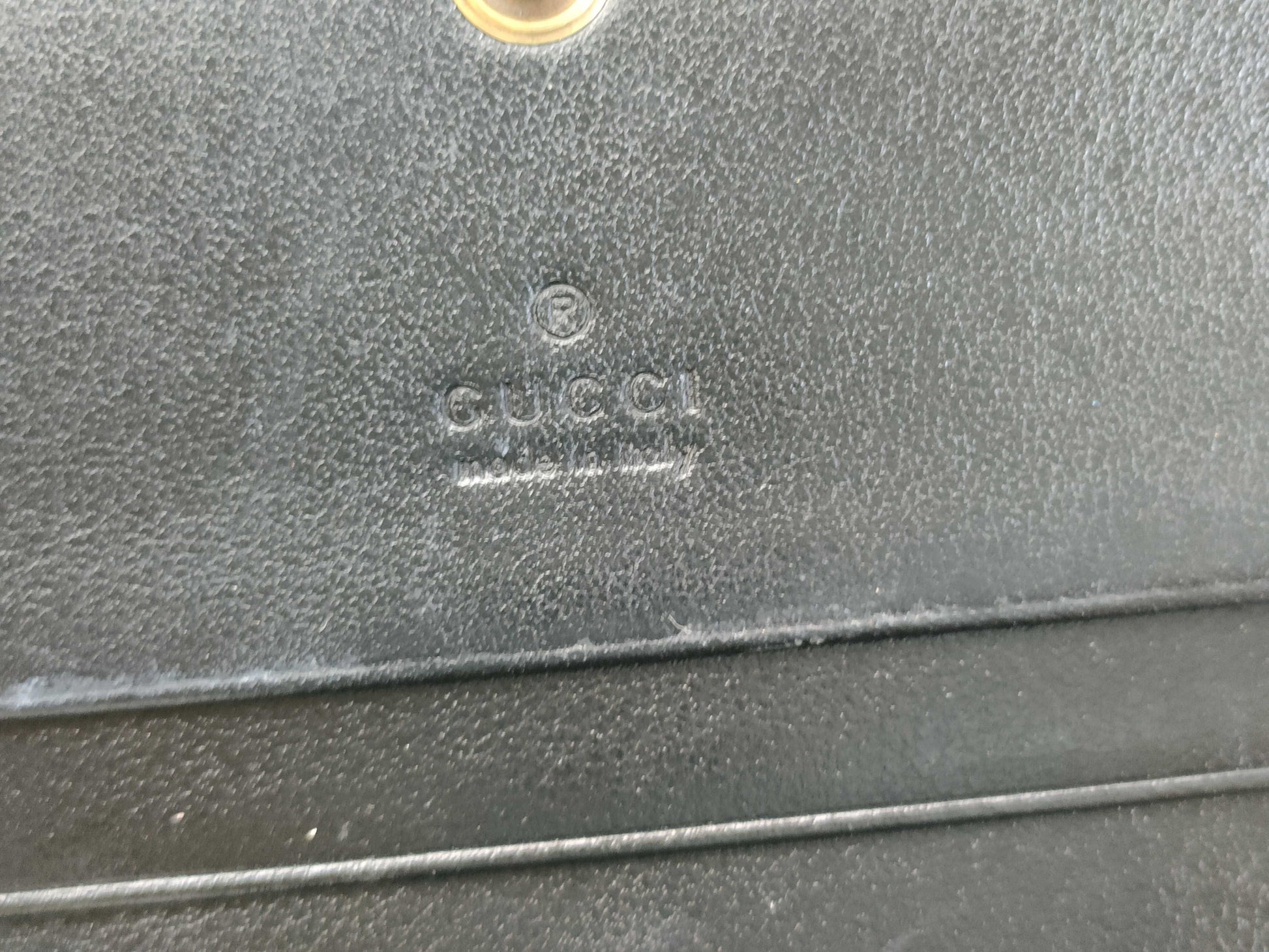 GUCCI GG Leather Compact Wallet 