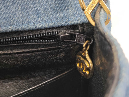 CHANEL Matelasse Chanel Denim Mini Matelasse Shoulder Bag