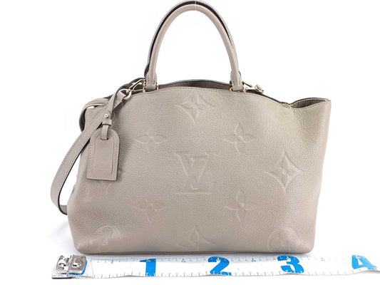 LOUIS VUITTON M45833 Monogram Empreinte Grand Palais MM M45833 Beige RFID Enabled Tote Bag