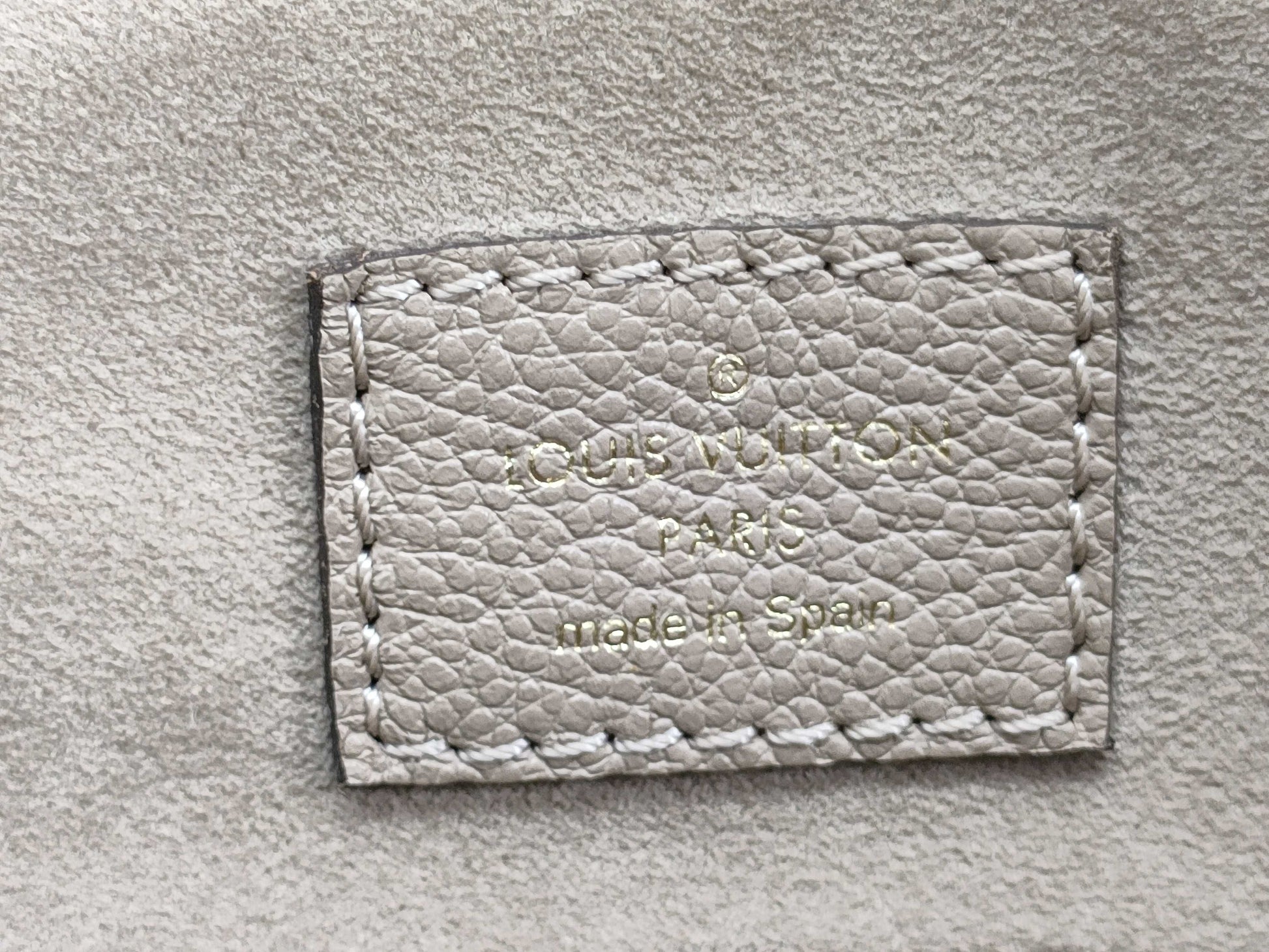 LOUIS VUITTON M45833 Monogram Empreinte Grand Palais MM M45833 Beige RFID Enabled Tote Bag