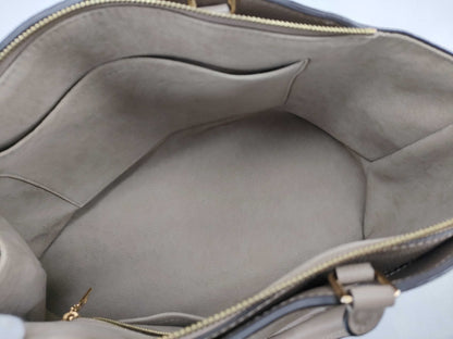LOUIS VUITTON M45833 Monogram Empreinte Grand Palais MM M45833 Beige RFID Enabled Tote Bag
