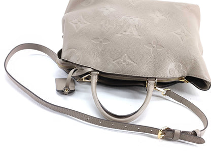 LOUIS VUITTON M45833 Monogram Empreinte Grand Palais MM M45833 Beige RFID Enabled Tote Bag