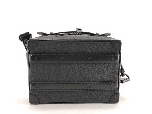 LOUIS VUITTON M59163 Taurillon Handle Soft Trunk M59163 Black RFID Enabled Shoulder Bag
